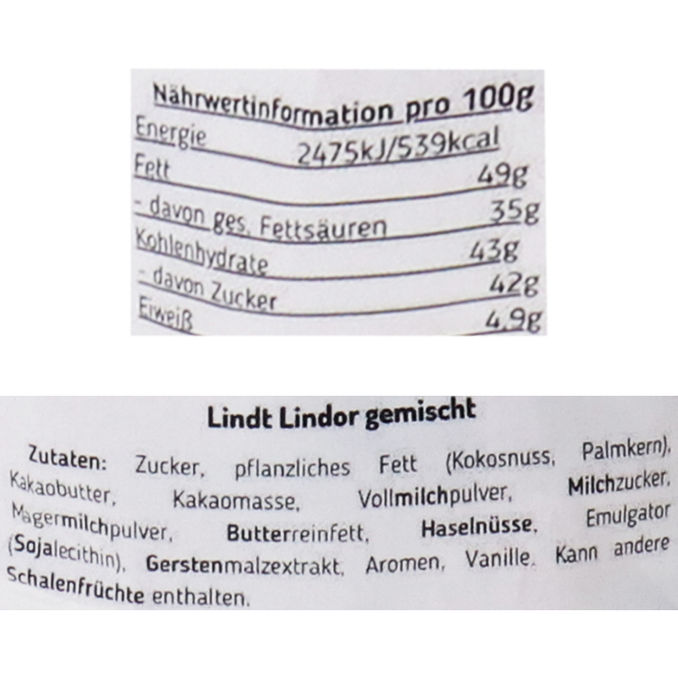Lindt Pralinen Mischbeutel, Maxi, 500g von Lindt
