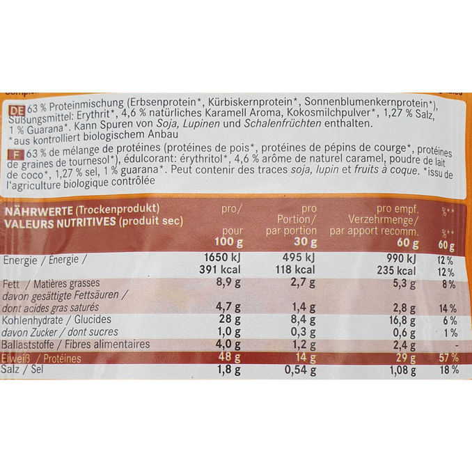 BIO Protein Shake Mini Salted Caramel Guarana, 30g von PURYA