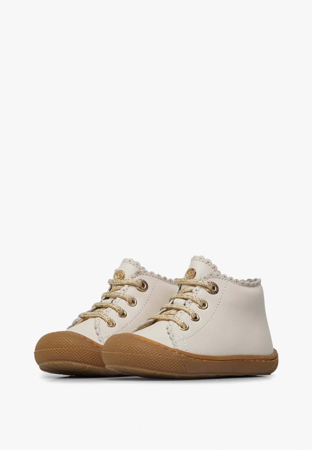 NATURINO COTTINSLauflernschuhe aus Leder, Cremeweiß
