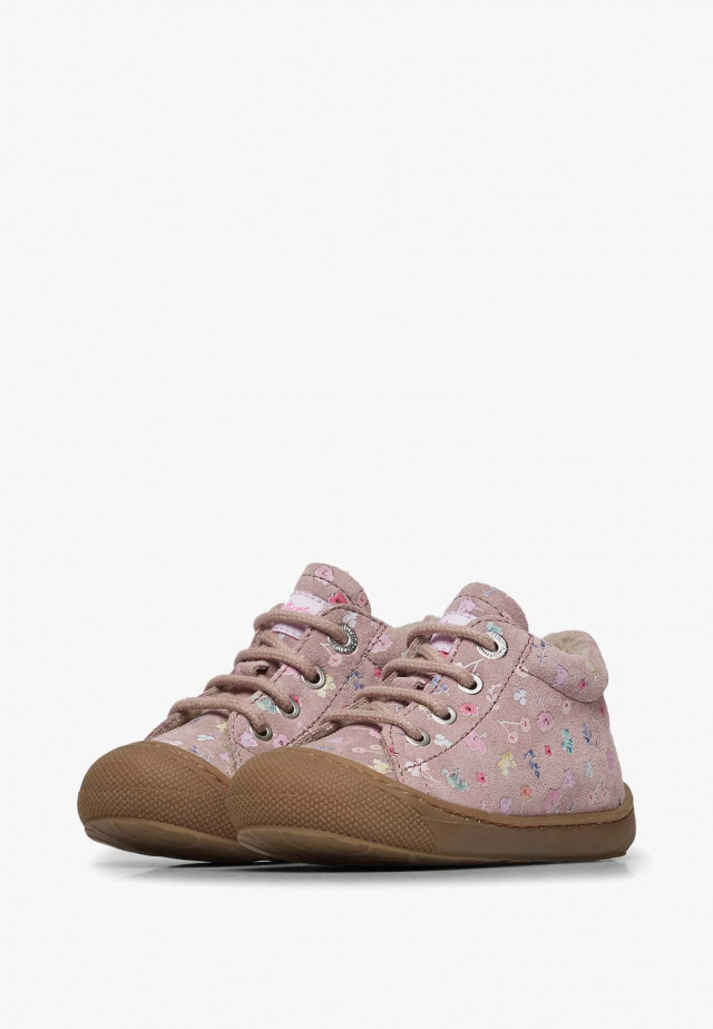 NATURINO COCOONLauflernschuhe aus Veloursleder, Rosa