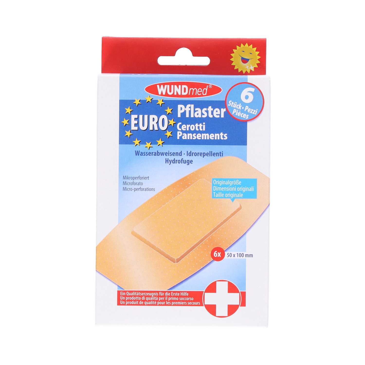 WUNDmed® Euro-Pflaster wasserabweisend 50 x 100 mm 6er