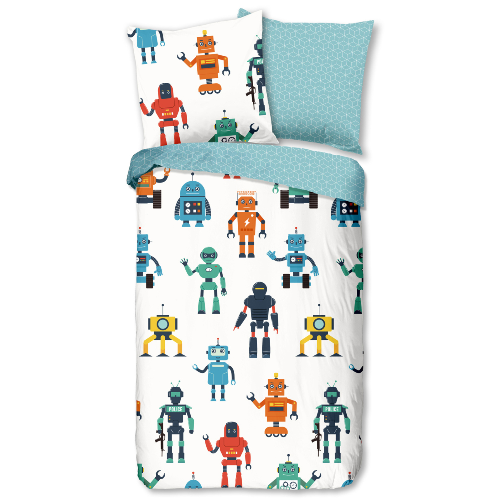 Bettwäsche ROBOTS - multicolor - 135x200 cm