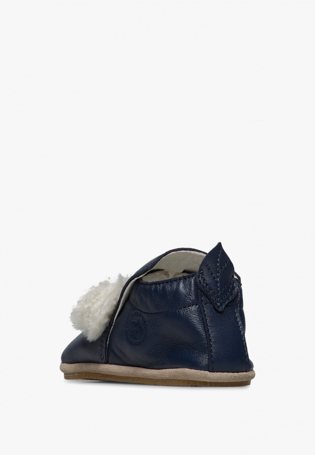 NATURINO DLENKrabbelschuhe mit Hund-Patch, Marineblau