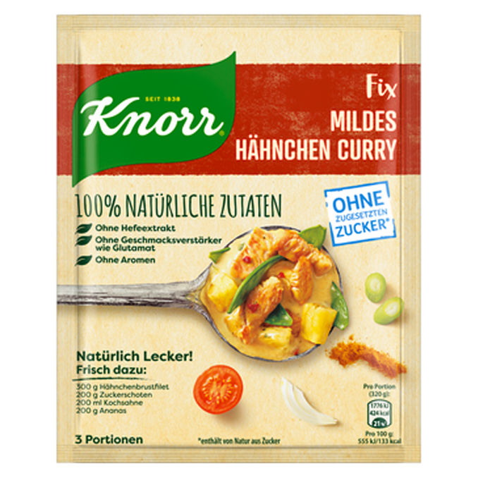 Fix Hähnchen Curry, 39g von Knorr