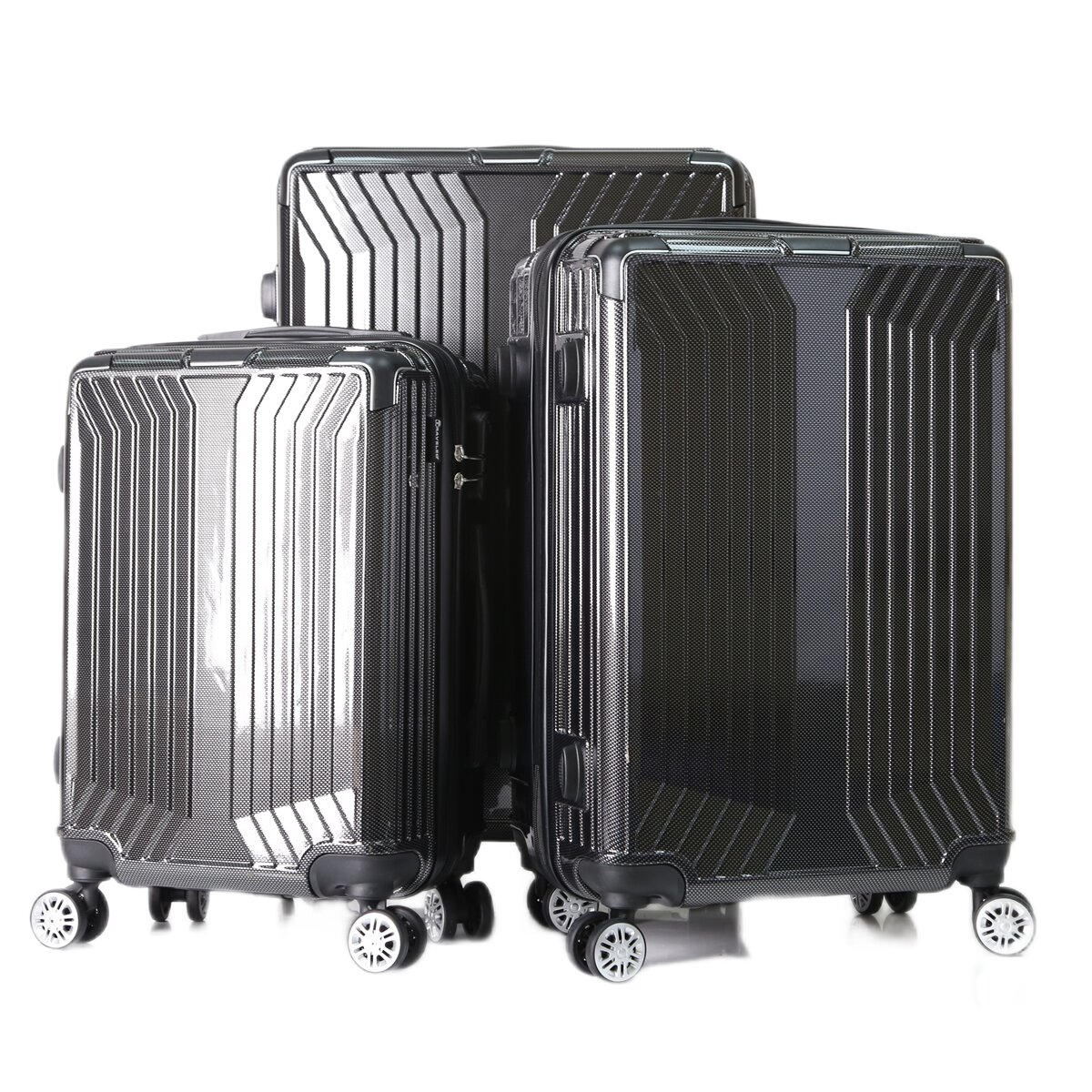 Koffer 3 tlg Trolley Set Kofferset Gepäck Polycarbonat