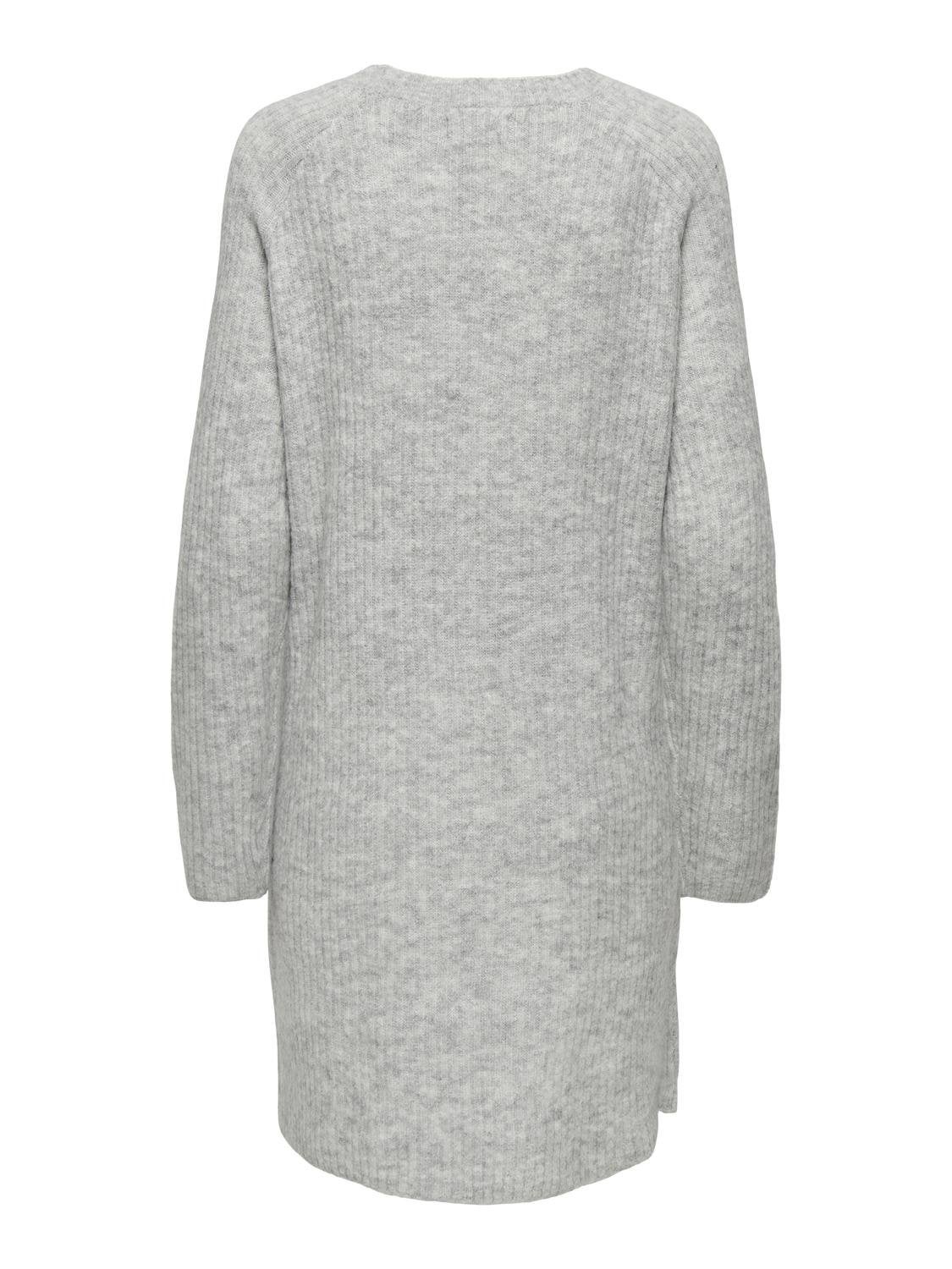 OLMCAROL Langes Kleid Light Grey Melange