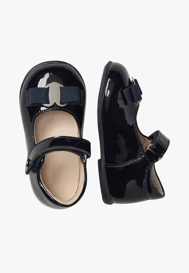 NATURINO JETE'Ballerinas aus Lackleder, Dunkelblau