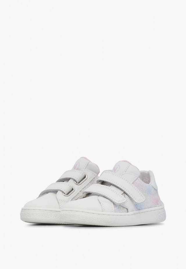 NATURINO PINN VL.Sneakers aus Leder und Glitter, Weiß
