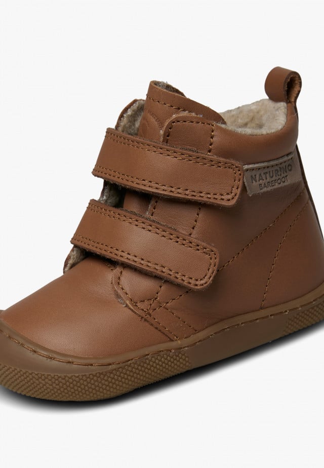 NATURINO WIGGHI VLBarfußstiefel aus Leder, Cognac