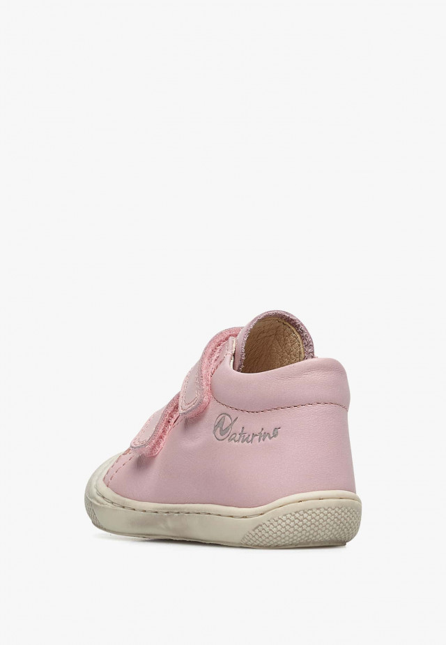 NATURINO COCOON VLLauflernschuhe aus Nappaleder, Weiß-Rosa