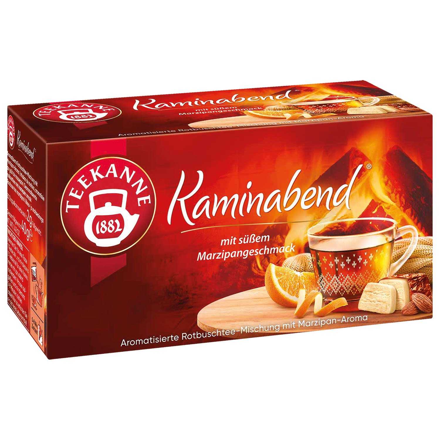 Teekanne Tee Kaminabend Rotbuschtee mit Marzipangeschmack 40 g 20er