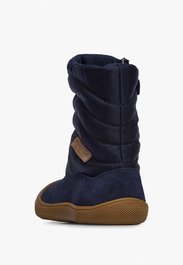 NATURINO BISQUI ZIP WPBarfußstiefel aus Leder und Stoff, Marineblau