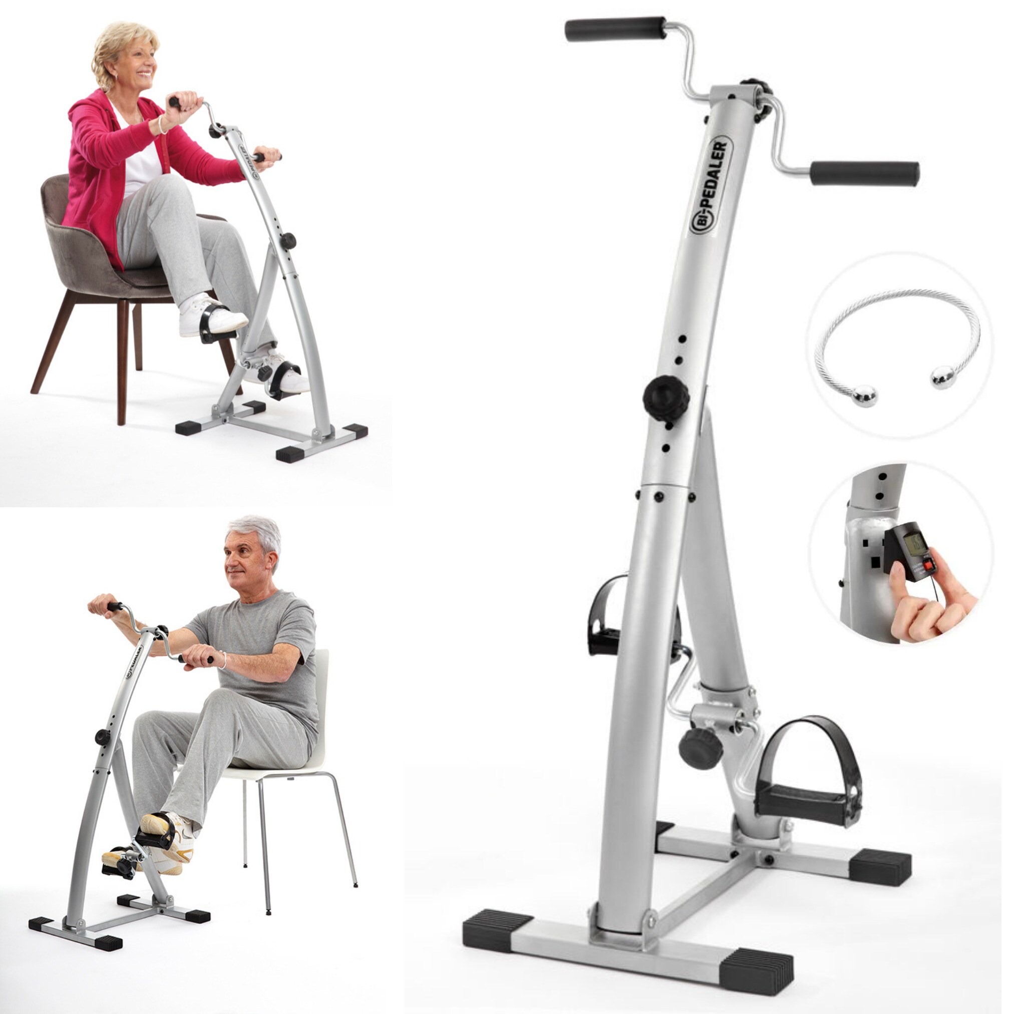 Gymform® Bewegungstrainer für Senioren klappbar - Fitnessgerät Bi Pedaler