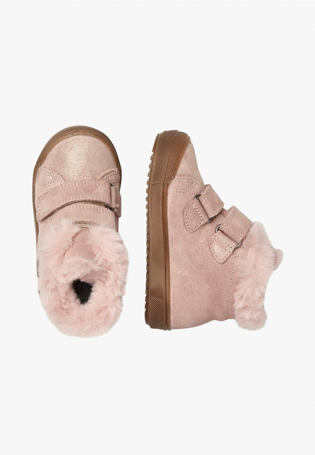 NATURINO DELLEN VLStiefel aus Veloursleder und Glitter, Flieder