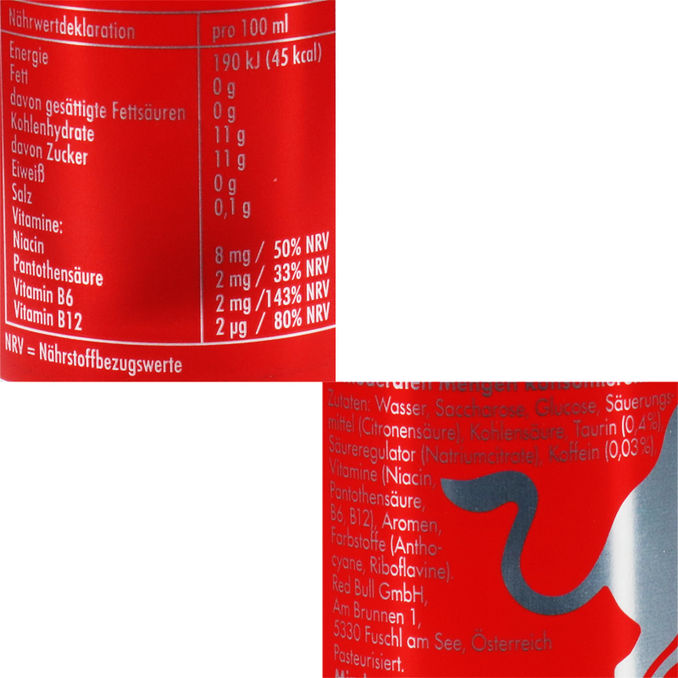 Red Bull Red-Edition, 24er Pack zzgl. Pfand, 24x 0,25L von Red Bull