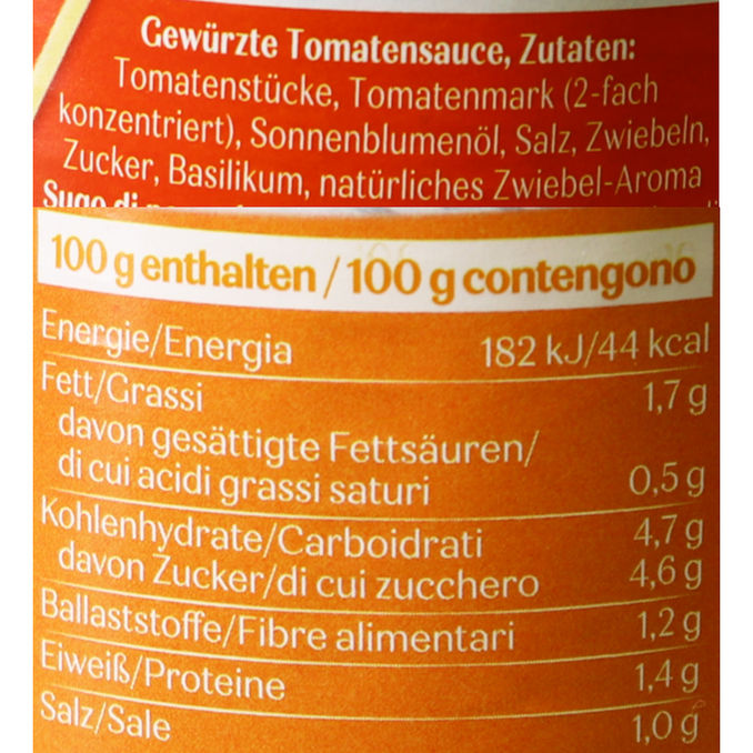 Pastasauce Classico, 425ml von Oro di Parma
