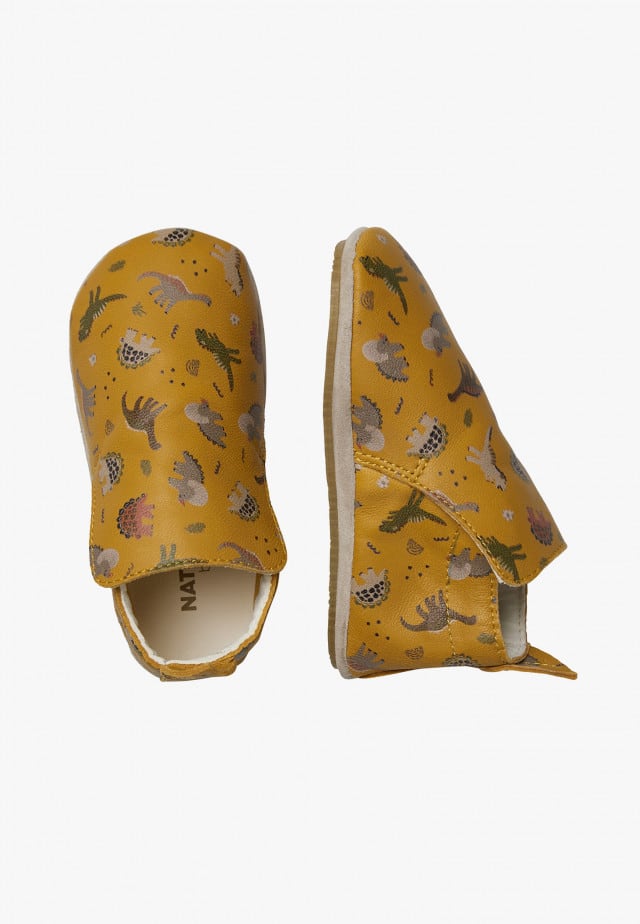 NATURINO PLUMARD 2Krabbelschuhe aus Leder, Kürbis