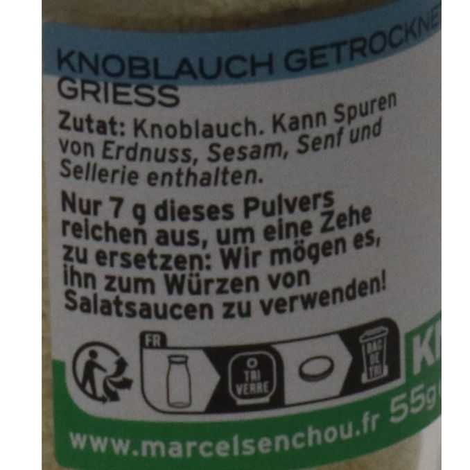 Knoblauchgriess, 55g von Marcel Senchou