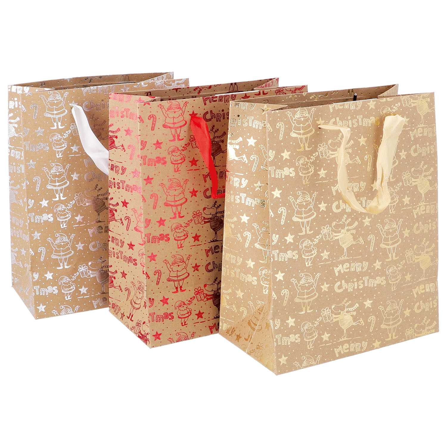 Geschenktüte A5 Weihnachten Kraft 3fach