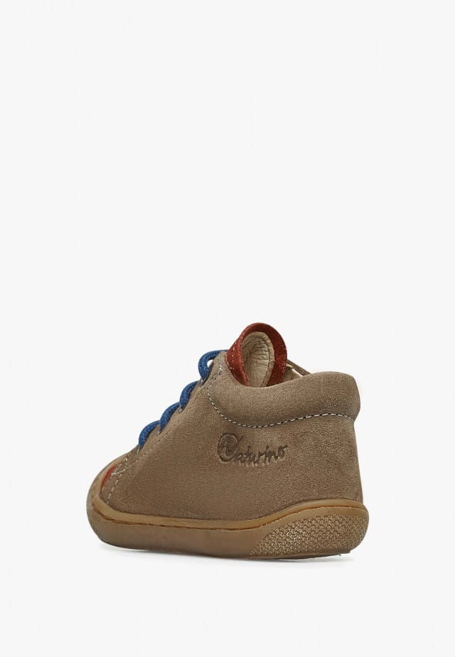 NATURINO COCOONLauflernschuhe aus Veloursleder, Hellbraun