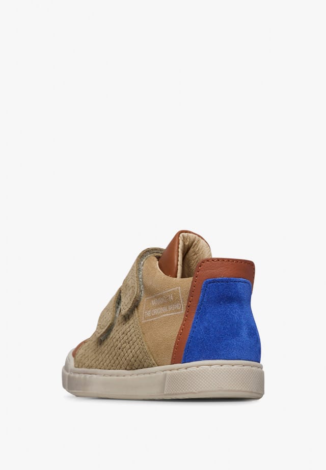 NATURINO TRAJAN HIGH VLSneakers aus Leder und Veloursleder, Militärgrün-Beige