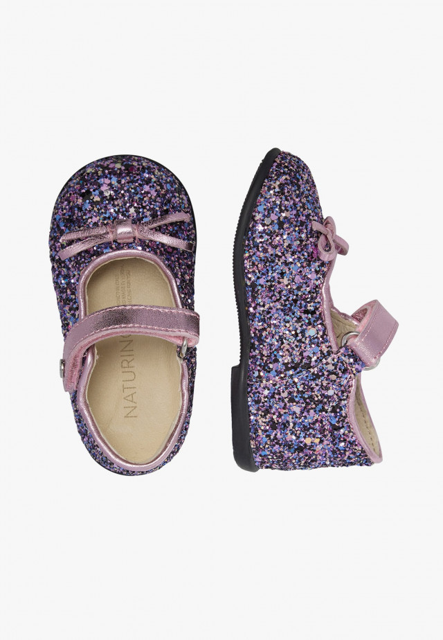 NATURINO BALLETBallerinas aus glitzerndem Leder, Mehrfarbig
