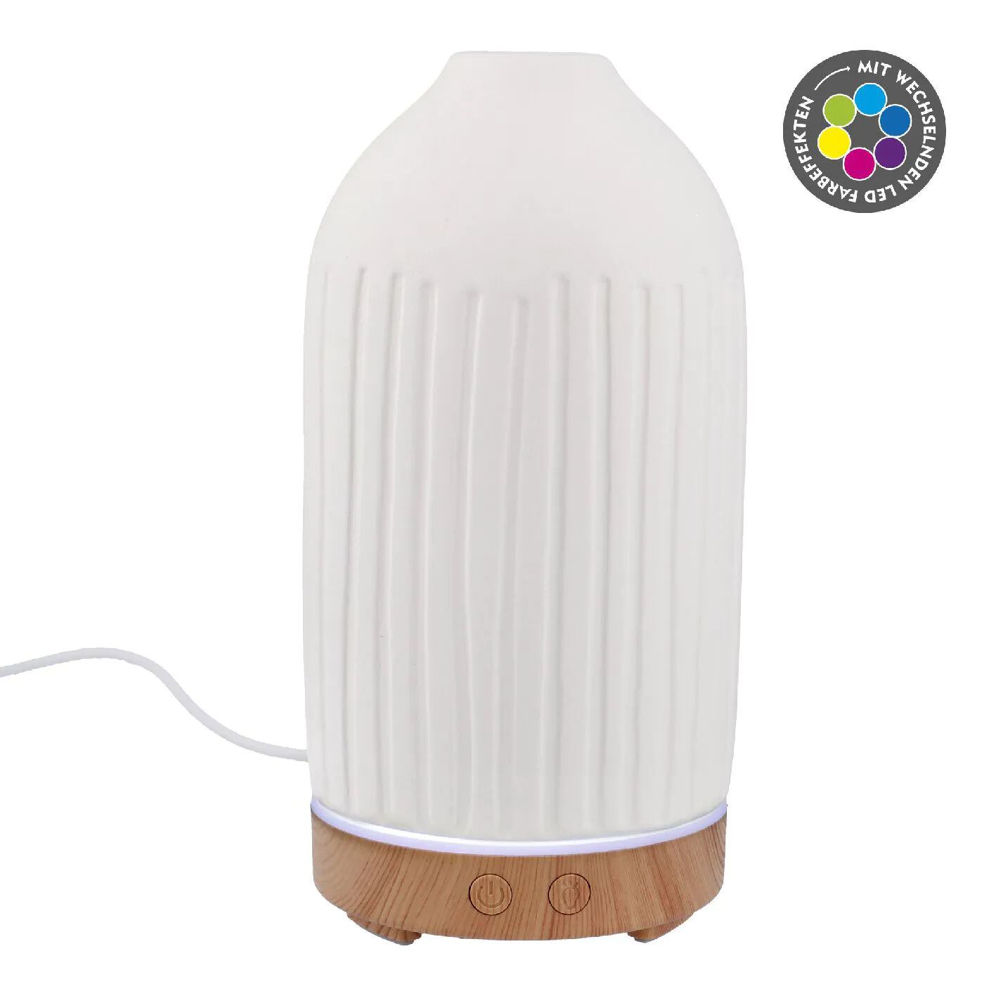 Aroma-Diffusor, weiß/natur, 18 cm