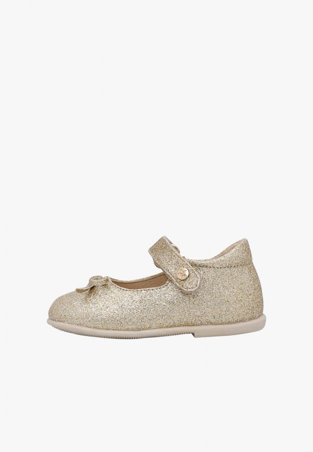 NATURINO BALLETBallerinas aus glitzerndem Leder, Platin