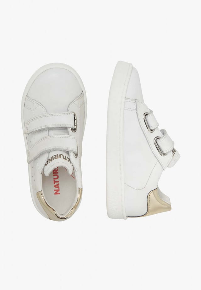 NATURINO HASSELT 2 VL.Sneakers aus Leder, Weiß-Platin