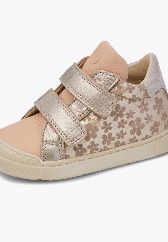NATURINO LOVAN VLSneakers aus Leder und Veloursleder, Beige-Puderrosa