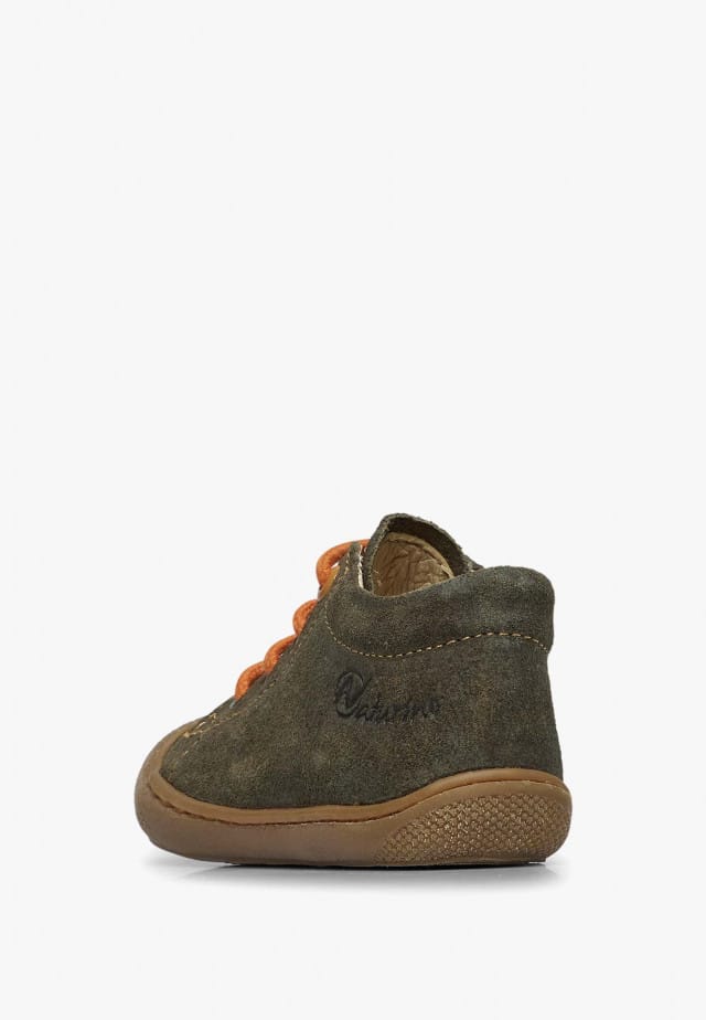 NATURINO COCOONLauflernschuhe aus Veloursleder, Dunkelgrün