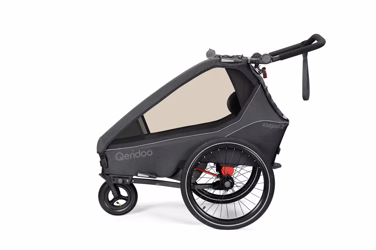Qeridoo Fahrradanhänger Kidgoo 2 Steel Grey