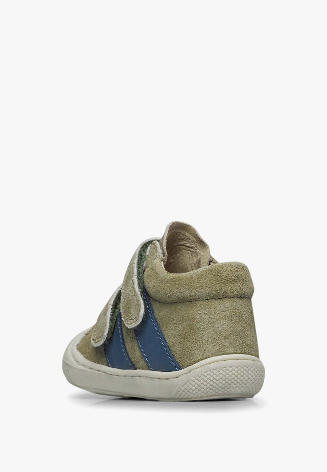 NATURINO MACKS VLLauflernschuhe aus Leder und Veloursleder, Grün-Blau