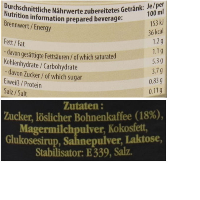 Instant-Cappuccino, 400g von Poccino