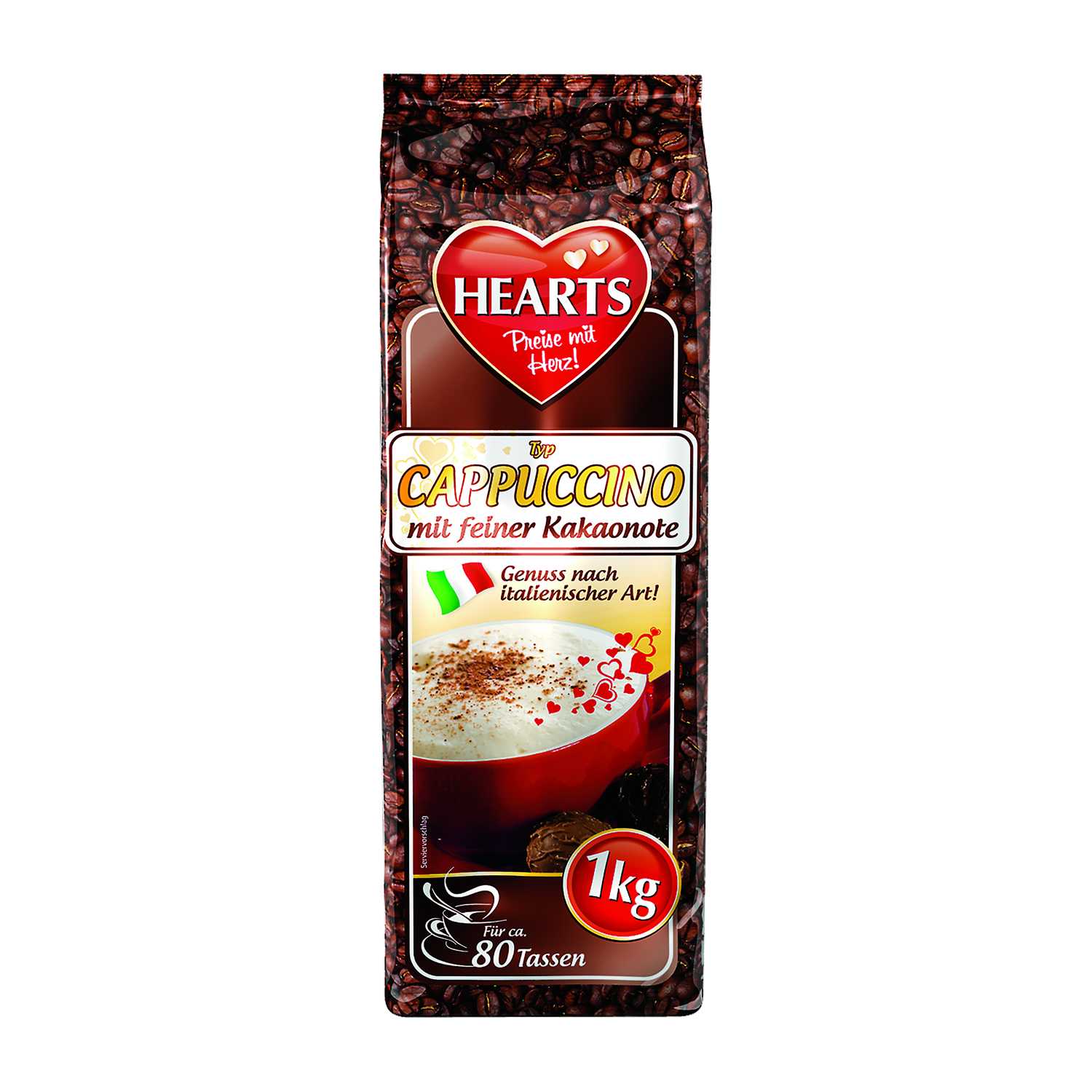 Hearts Cappuccino mit feiner Kakaonote 1 kg
