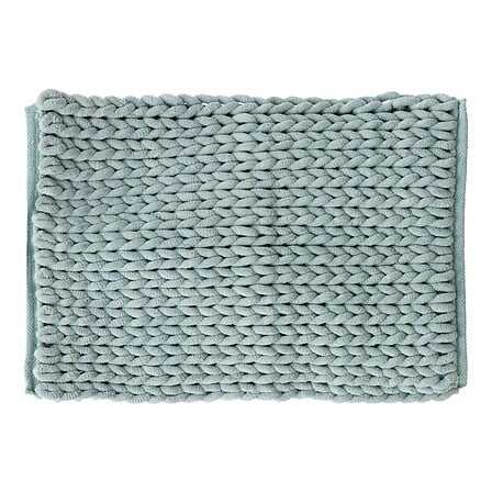 Badmatte dick 50x75cm Artic blau