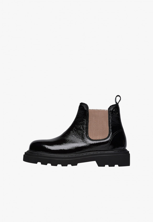 NATURINO BRETTY 2Stiefeletten aus Lackleder, Schwarz