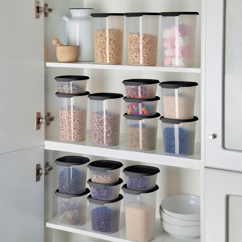 One Touch Fresh® 1,25 l Stapelbarer Vorratsbehälter für Zucker, losen Tee, Linsen und vieles mehr