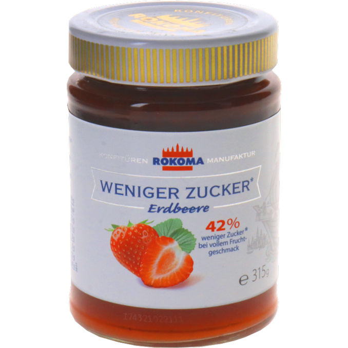Rokoma Leichte Erdbeer Konfitüre, 315g von Rokoma
