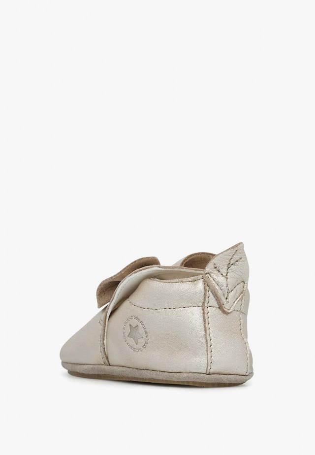 NATURINO PLOTE 2Krabbelschuhe mit Schleife, Platin