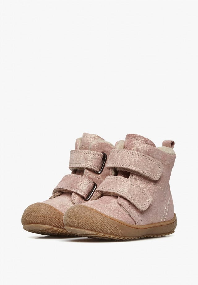 NATURINO BUBBLE VLStiefeletten aus gefüttertem Nappaleder, Platinrosa