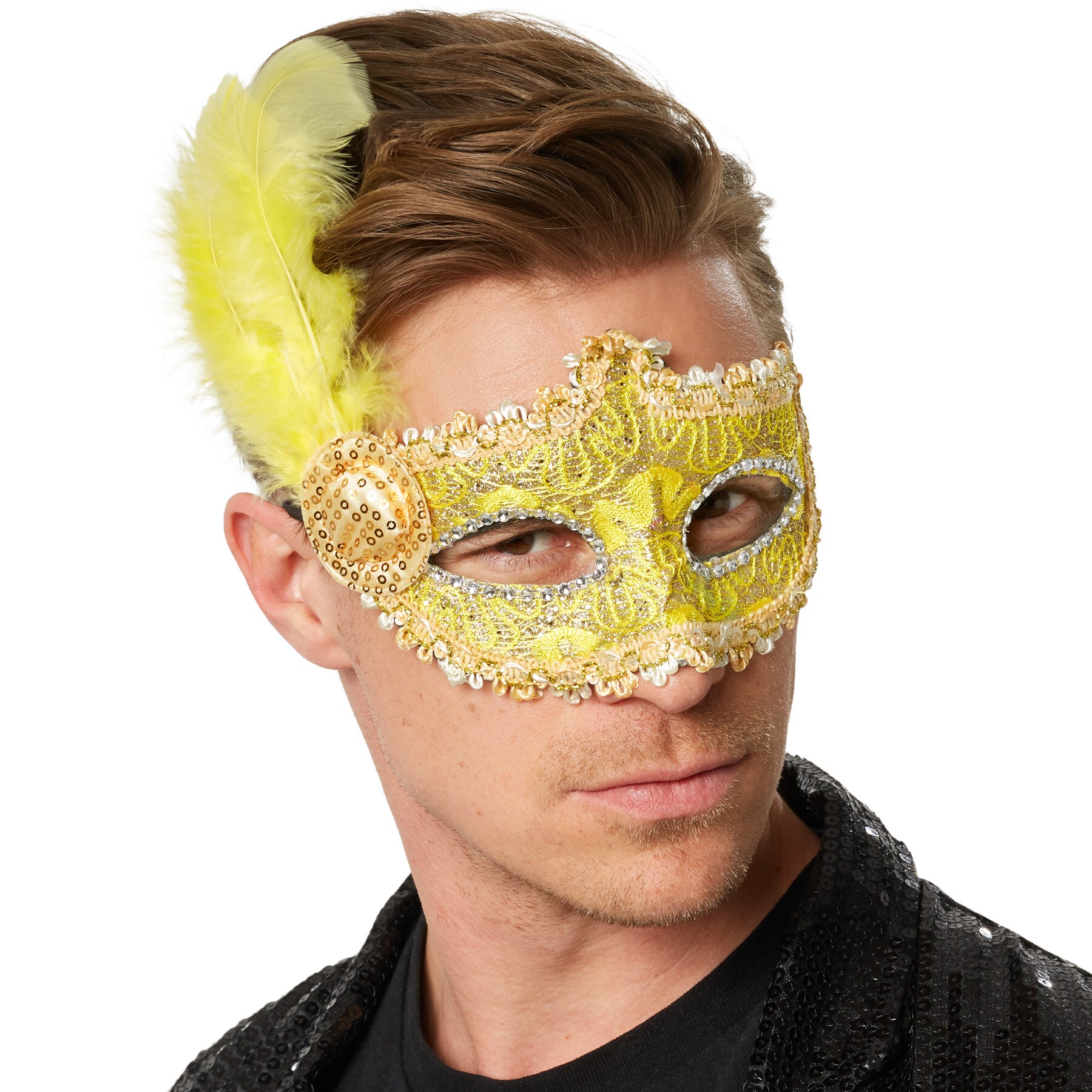 tectake® Venezianische Maske mit seitlicher Feder