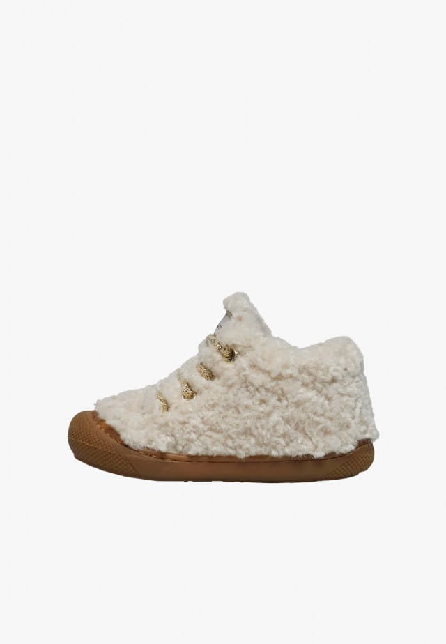 NATURINO COCOON FURLauflernschuhe aus Wolle, Cremeweiß