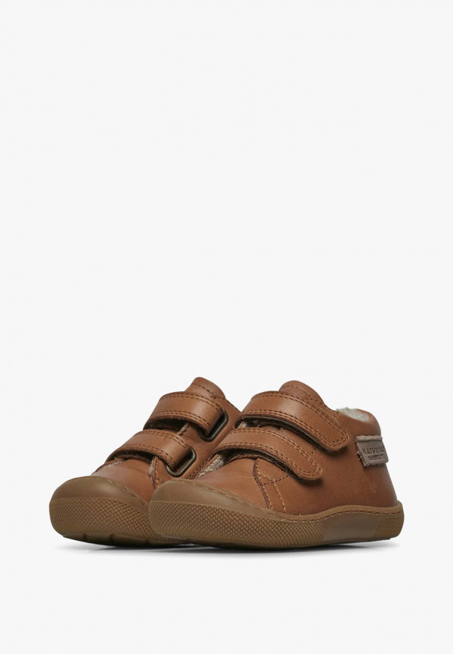 NATURINO AMUR VLBarfußschuhe aus Leder, Cognac