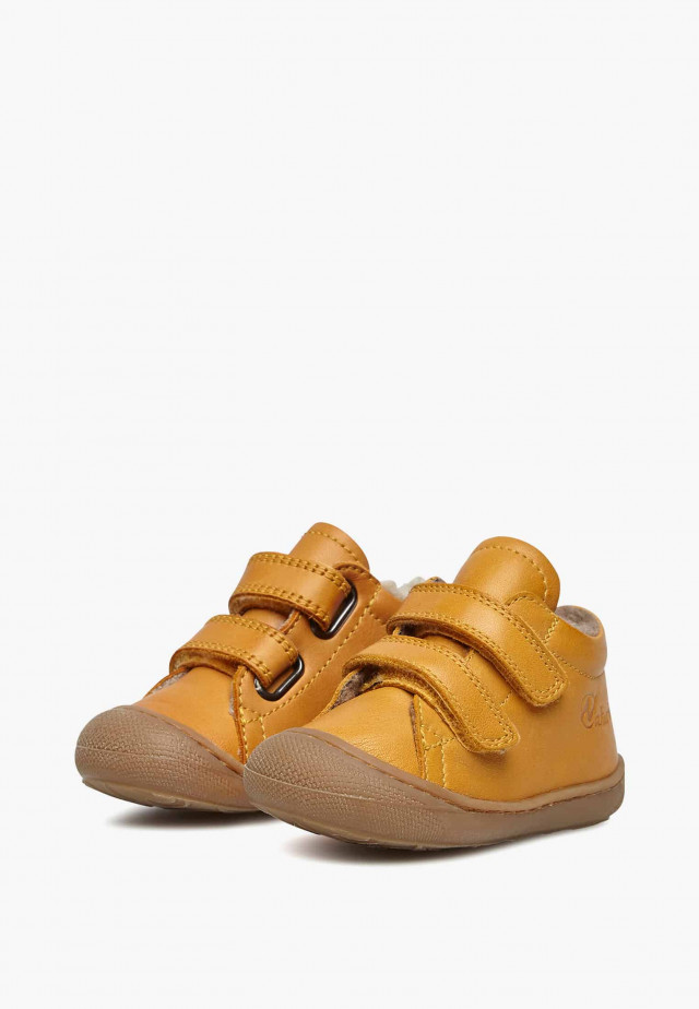 NATURINO COCOON VLLauflernschuhe aus Nappaleder mit Wollfutter, Kürbis