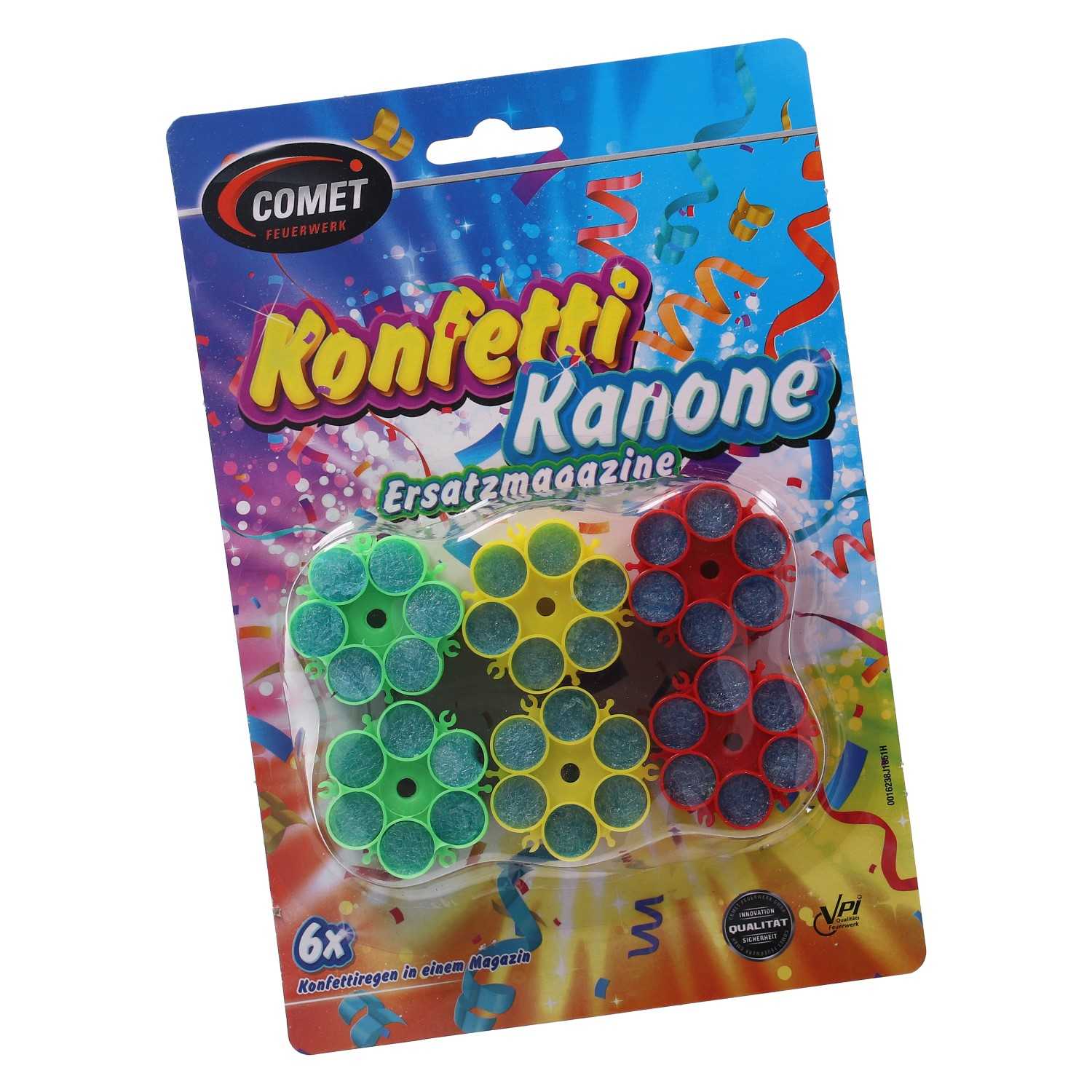 Ersatzmagazin für Konfettipistole, 6er
