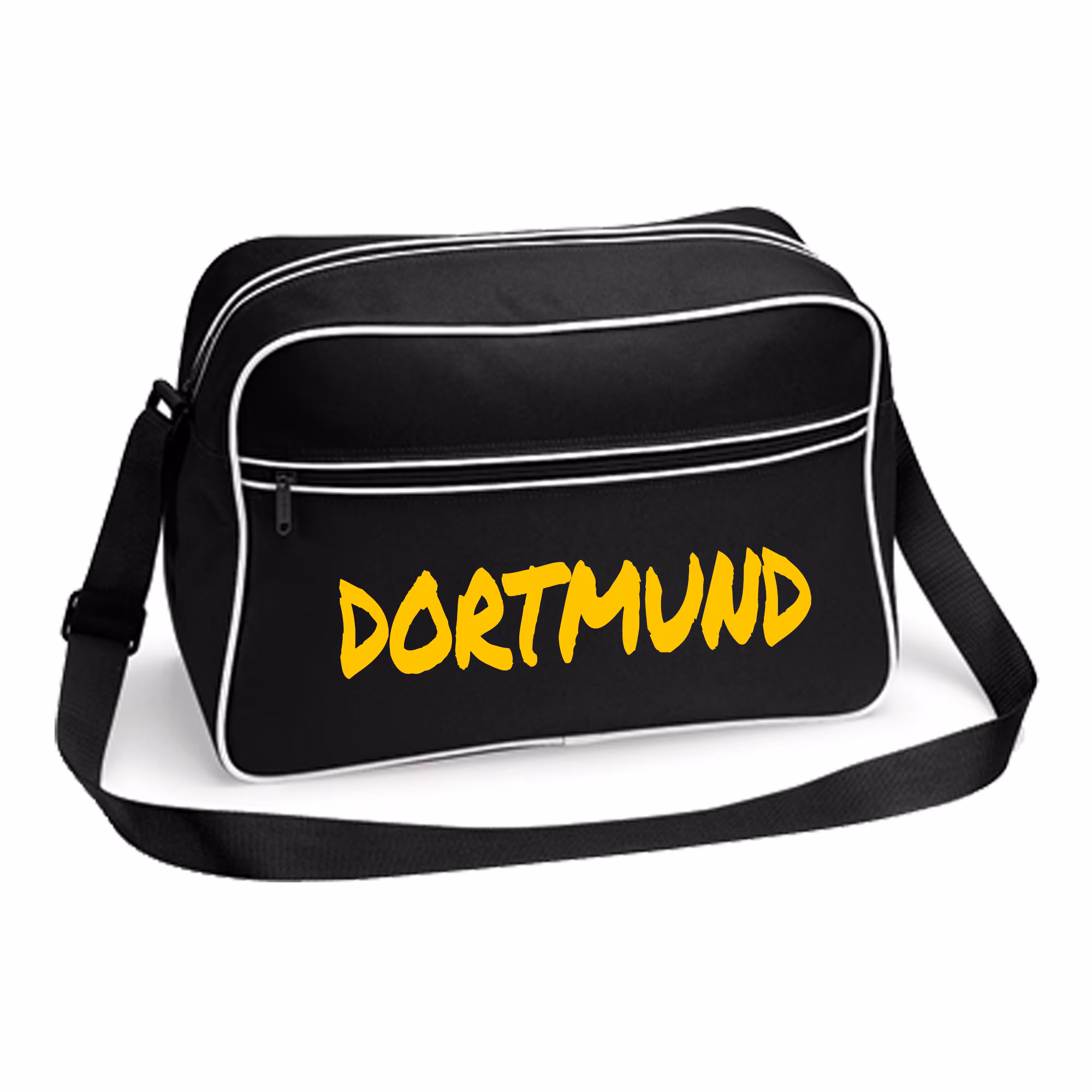 multifanshop® Retrotasche - Dortmund - Textmarker - Druck gelb