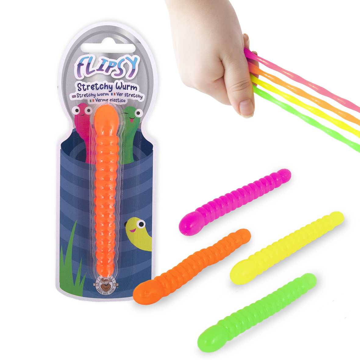 Figur Stretchy Würmer vers. Farben