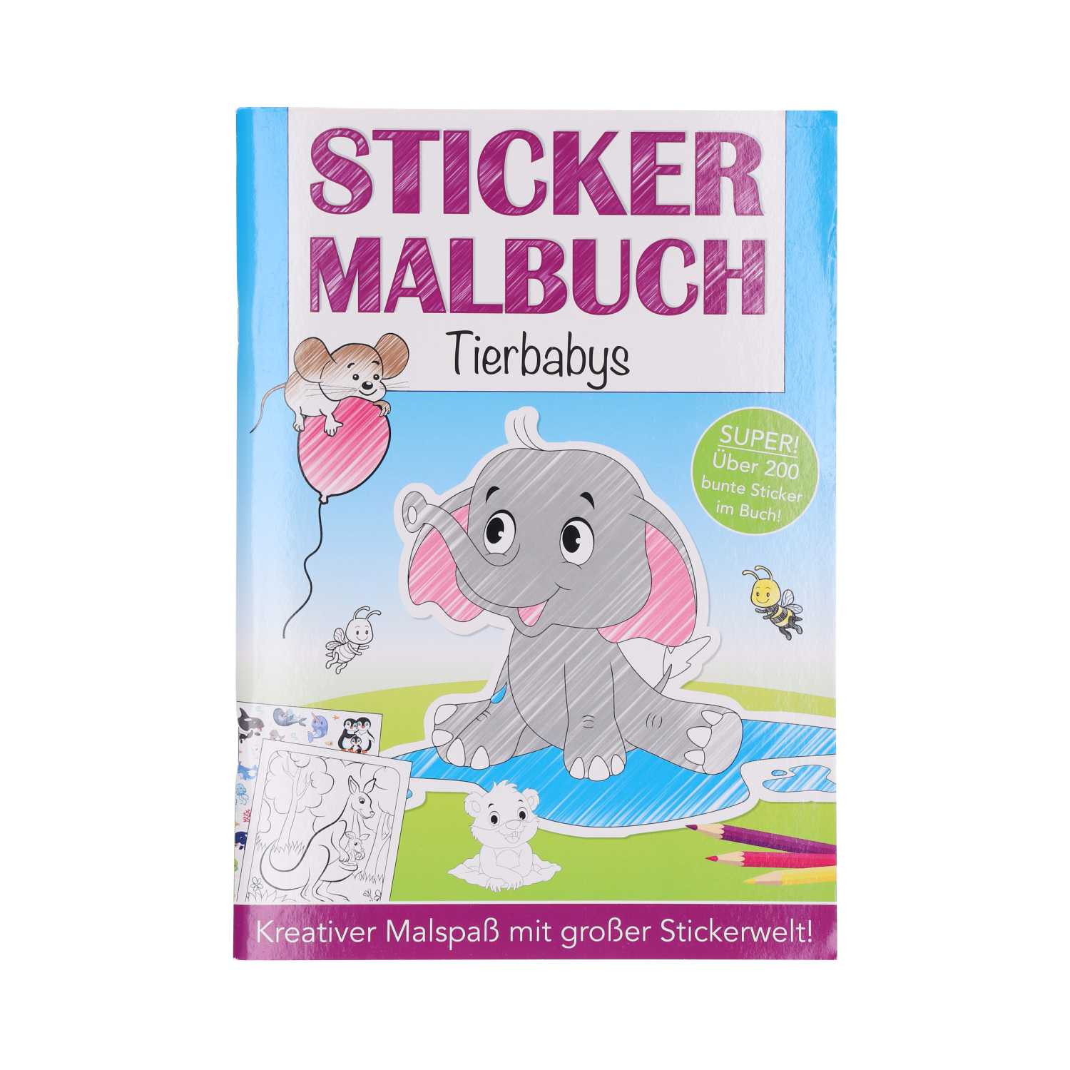 Malbuch mit Sticker, 64Seiten