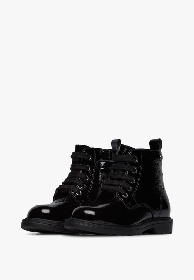 NATURINO BARNETT 2Stiefeletten aus Lackleder, Schwarz